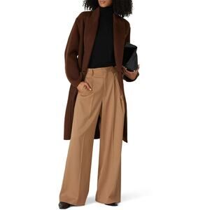 VINCE. Brown Wool Oversized Coat